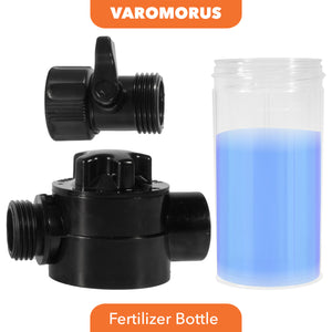 4 oz Fertilizer Injector Bottle with Valve and Hose Adapter