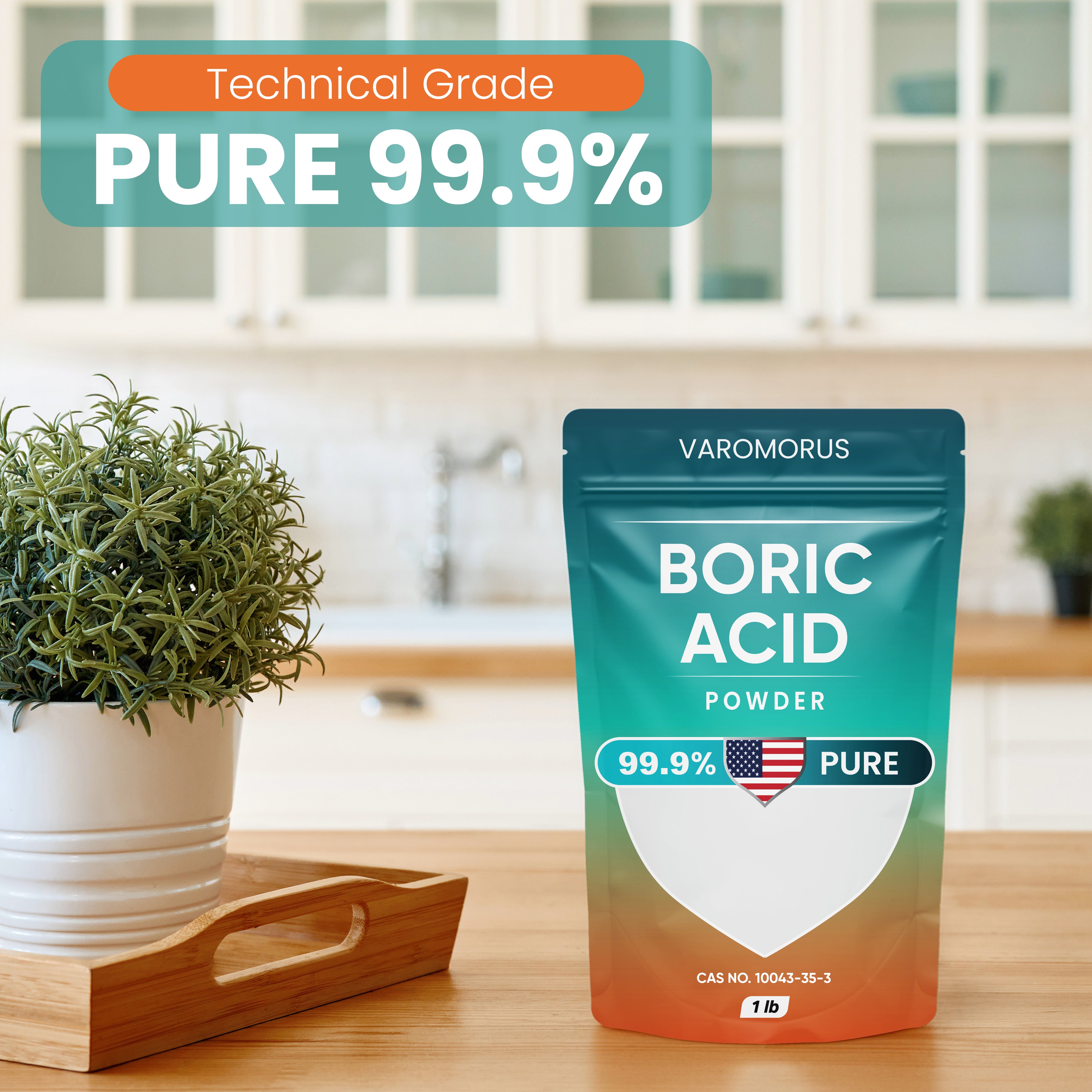 Boric Acid - 1 lbs - 99.9% - Pure Powder