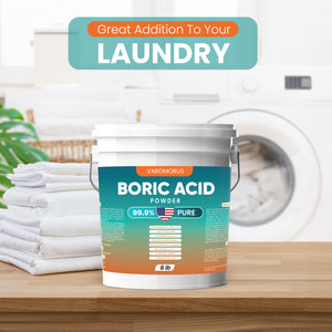 Boric Acid - 8 lbs - 99.9% - Pure Powder