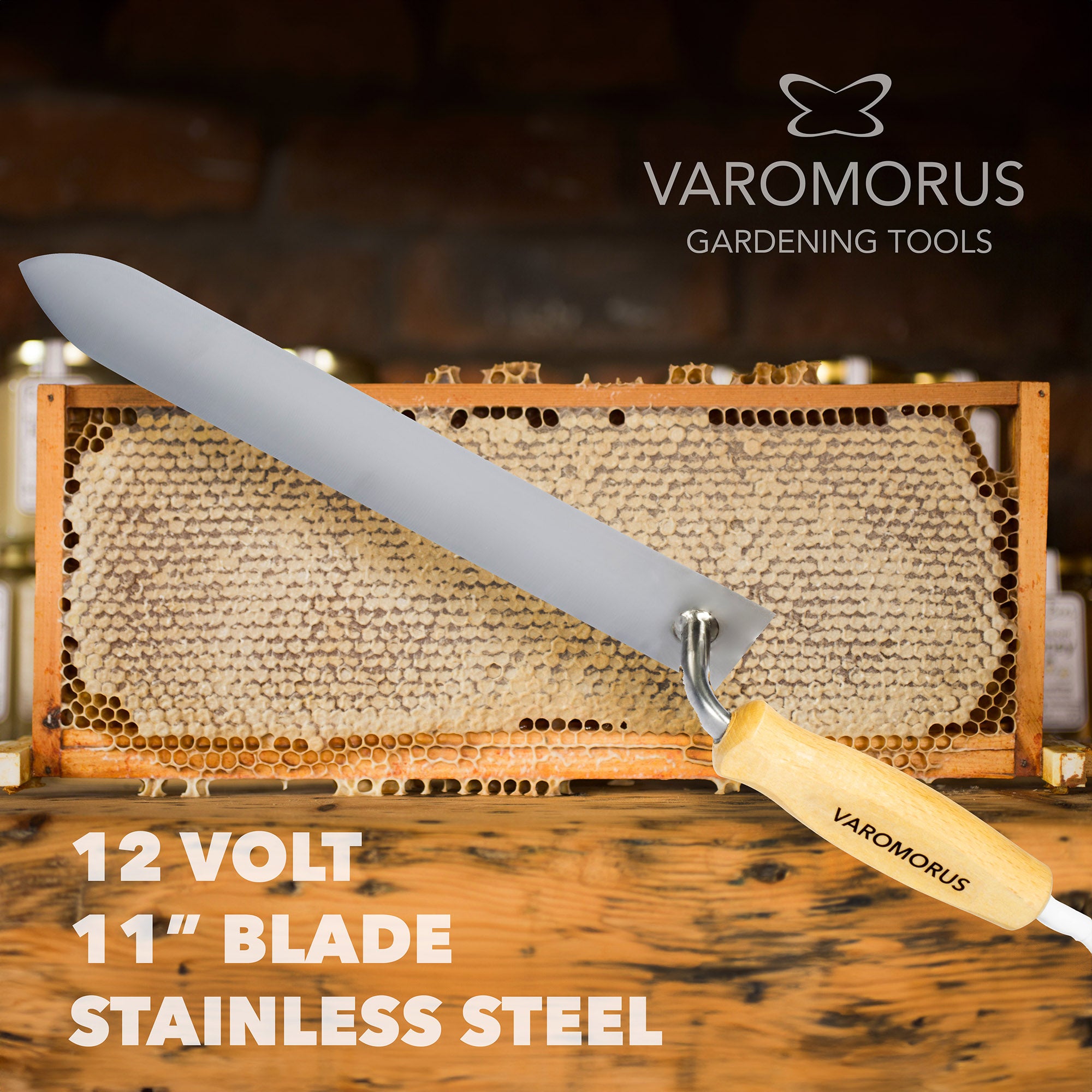 VAROMORUS 11” UNCAPPING HOT KNIFE 12 VOLT / 70 WATT