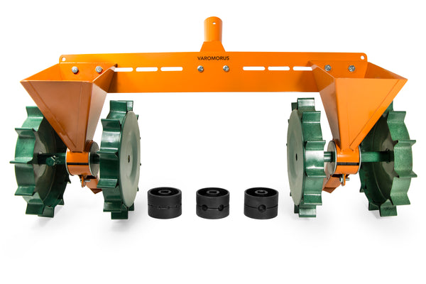 clean seeder planter VAROMORUS CORN BEANS VEGETABLE METAL SEEDER 2-ROW MANUAL PLANTER – Varomorus.com